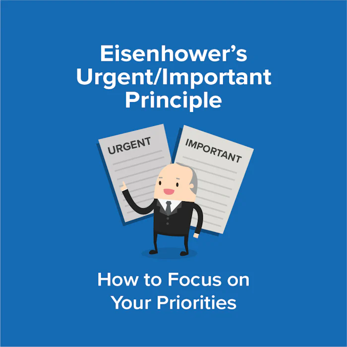 Eisenhower's Urgent/Important Principle - Using Time Not Just Efficiently