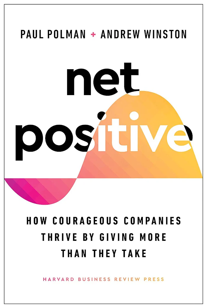 Book cover with title, authors and shaded graph surging from negative to positive