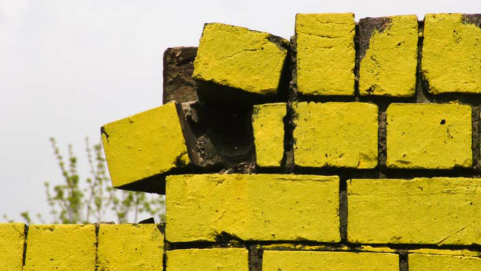 Yellow brick wall