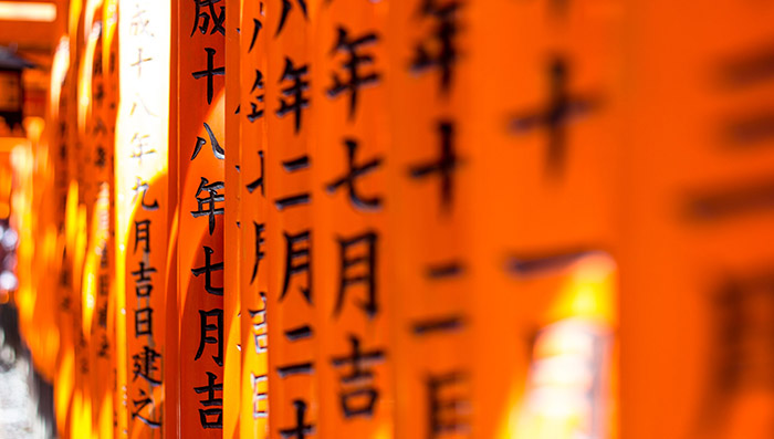 Flags with Japanese Kanji