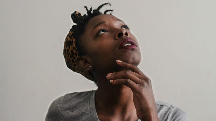 Woman looking thoughtful