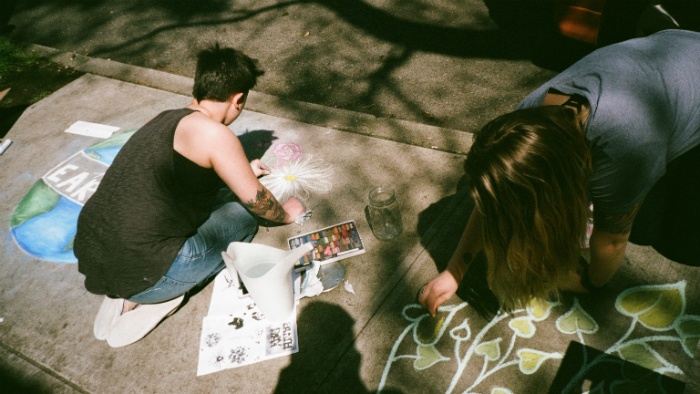 Sidewalk artists